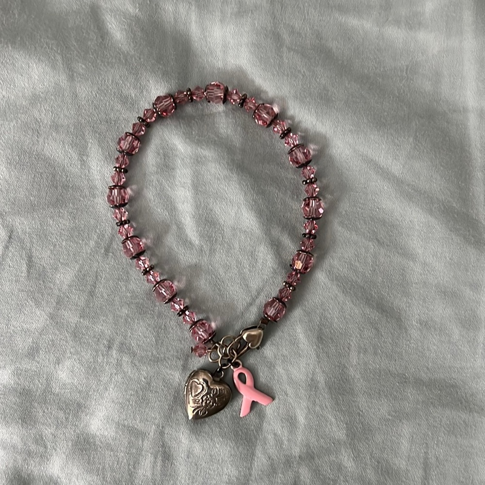 Breast Cancer Awareness Bracelet with a Locket